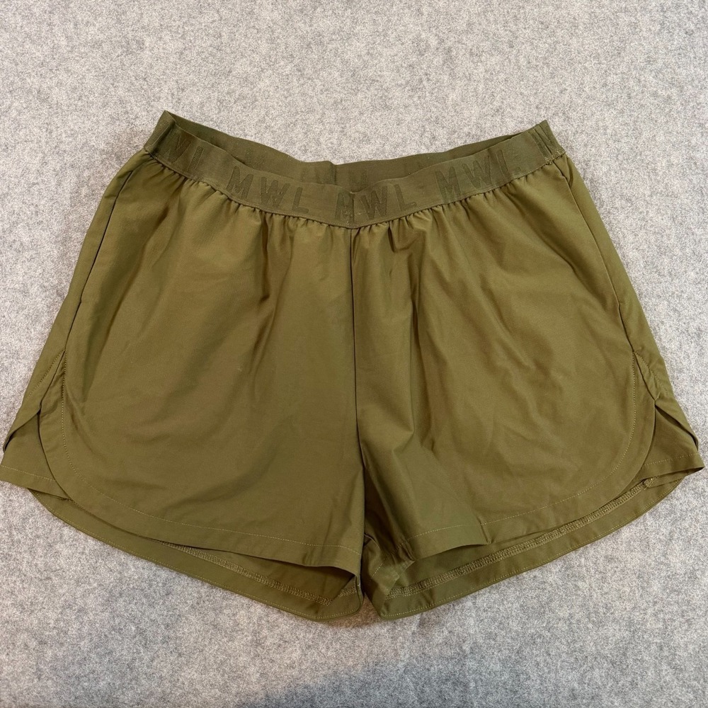 Madewell MWL Olive Green Always Pull-On Activewear Shorts Women's Size XL